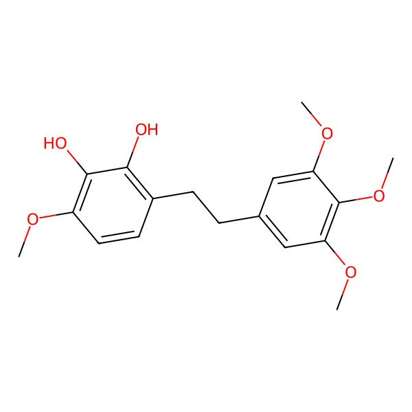 2D Structure of 1,2-Benzenediol, 3-methoxy-6-(2-(3,4,5-trimethoxyphenyl)ethyl)-
