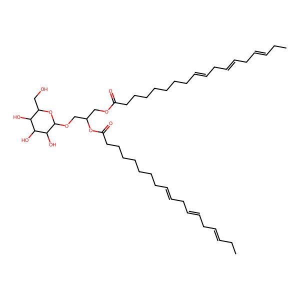 2D Structure of 1,2-Di-O-alpha-linolenoyl-3-O-beta-galactopyranosyl-sn-glycerol 2D Structure of 1,2-Di-O-alpha-linolenoyl-3-O-beta-galactopyranosyl-sn-glycerol