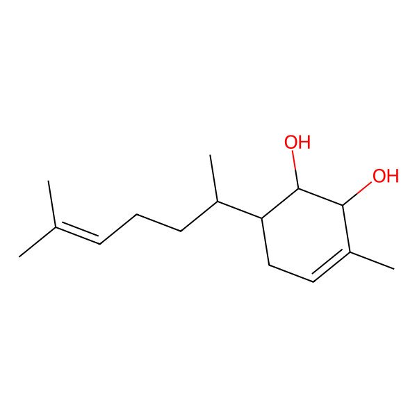 2D Structure of 1,2-Dihydroxybisabola-3,10-Diene