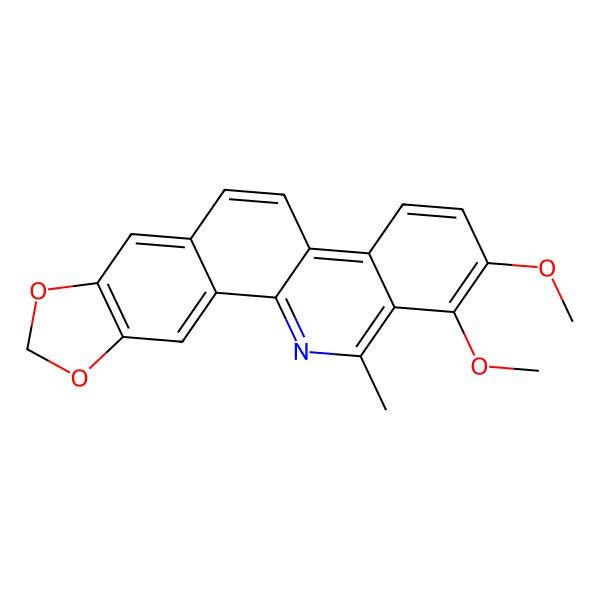 2D Structure of 1,2-Dimethoxy-13-methyl-[1,3]benzodioxolo[5,6-c]phenanthridine