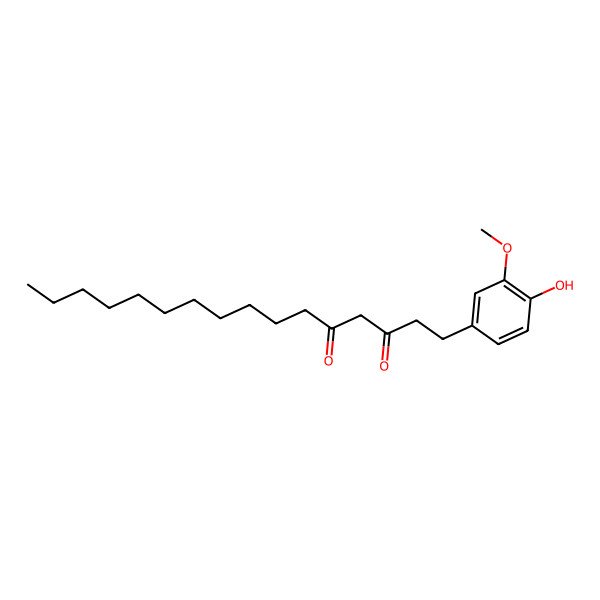 2D Structure of 1-(4-Hydroxy-3-methoxyphenyl)-3,5-hexadecanedione