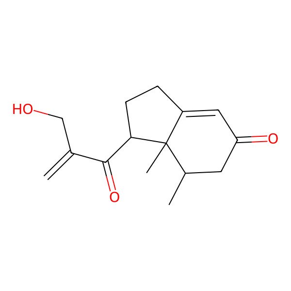 2D Structure of (1S,7S,7aS)-1-[2-(hydroxymethyl)prop-2-enoyl]-7,7a-dimethyl-2,3,6,7-tetrahydro-1H-inden-5-one