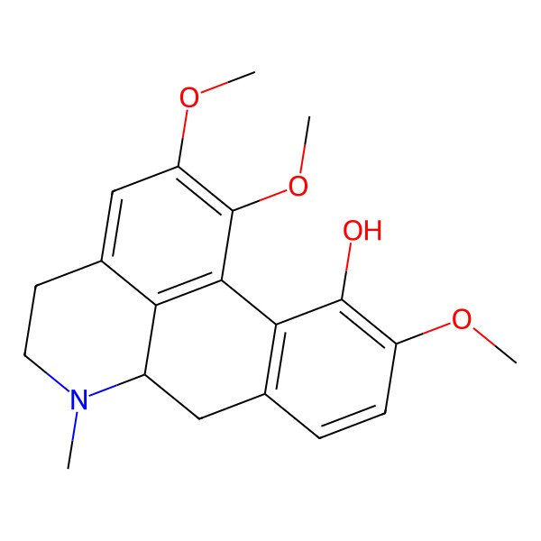 2D Structure of 1,2,10-Trimethoxy-6-methyl-5,6,6a,7-tetrahydro-4H-dibenzo[de,g]quinolin-11-ol