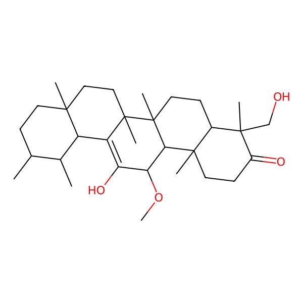 2D Structure of 12,23-Dihydroxy-11alpha-methoxyurs-12-ene-3-one