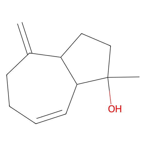 2D Structure of (1S,3aR,8aR)-1-methyl-4-methylidene-2,3,3a,5,6,8a-hexahydroazulen-1-ol