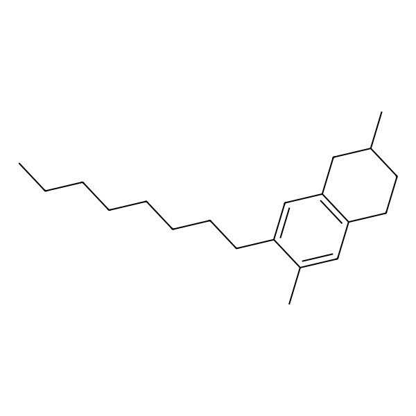 2D Structure of 1,2,3,4-Tetrahydro-2,6-dimethyl-7-octylnaphthalene 2D Structure of 1,2,3,4-Tetrahydro-2,6-dimethyl-7-octylnaphthalene
