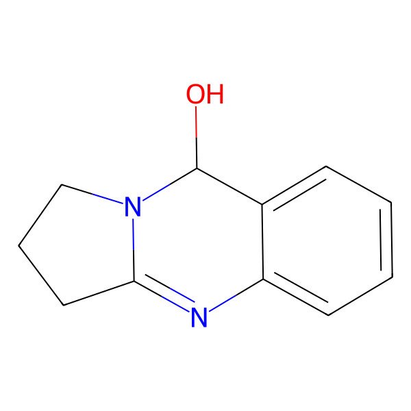 2D Structure of 1,2,3,9-Tetrahydropyrrolo(2,1-b)quinazolin-9-ol
