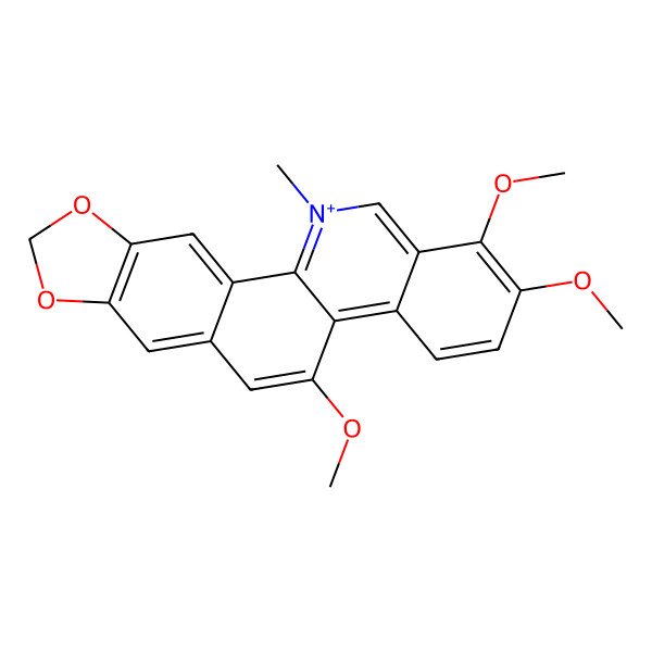 2D Structure of 1,2,5-Trimethoxy-12-methyl-[1,3]benzodioxolo[5,6-c]phenanthridin-12-ium