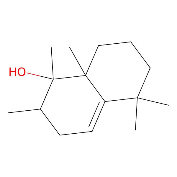 2D Structure of 1,2,5,5,8a-Pentamethyl-1,2,3,5,6,7,8,8a-octahydronaphthalen-1-ol