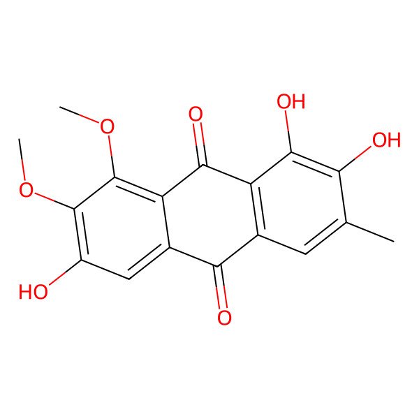 2D Structure of 1,2,6-Trihydroxy-7,8-dimethoxy-3-methylanthraquinone