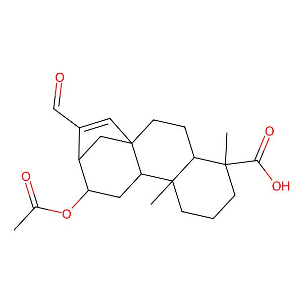 2D Structure of 12alpha-Acetoxy-17-oxokaura-15-ene-18-oic acid