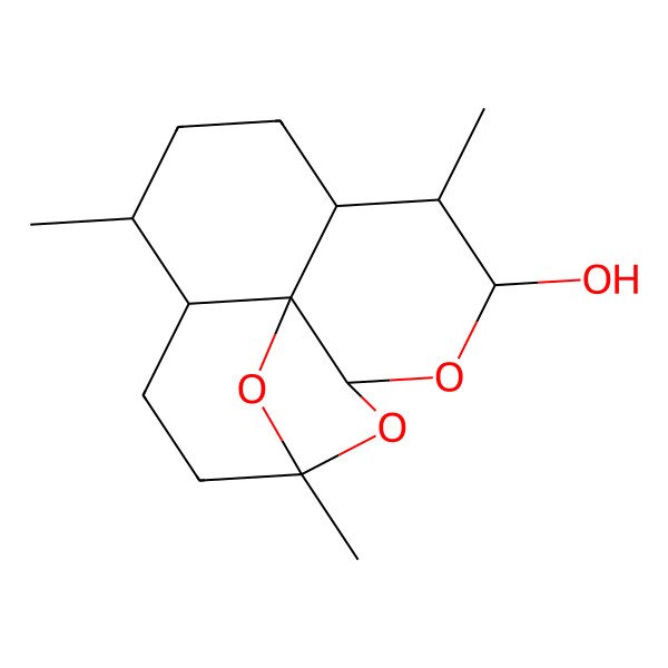 2D Structure of 10aH-9,10b-Epoxypyrano[4,3,2-jk][2]benzoxepin-2-ol,decahydro-3,6,9-trimethyl-, (3R,3aS,6R,6aS,9S,10aR,10bR)-