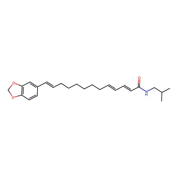 2D Structure of 13-(1,3-benzodioxol-5-yl)-N-(2-methylpropyl)trideca-2,4,12-trienamide