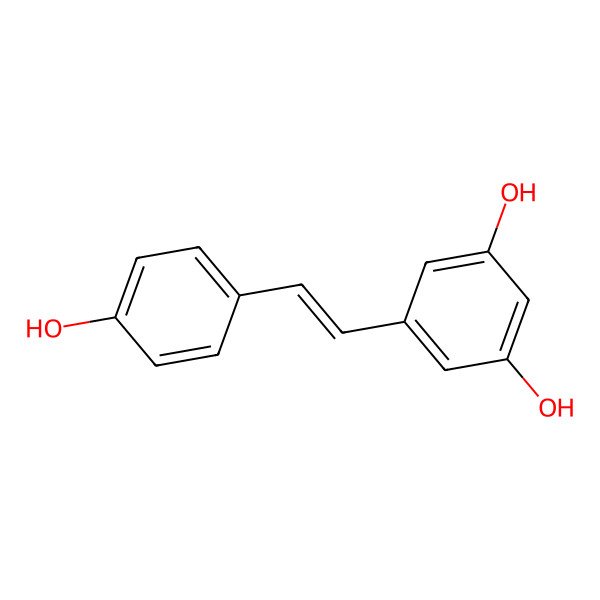 2D Structure of 1,3-Benzenediol, 5-[(1Z)-2-(4-hydroxyphenyl)ethenyl]-