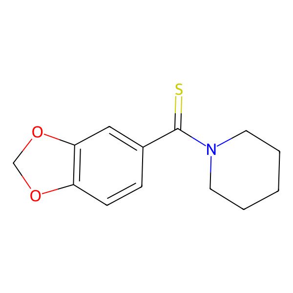 2D Structure of 1,3-Benzodioxol-5-yl(piperidin-1-yl)methanethione 2D Structure of 1,3-Benzodioxol-5-yl(piperidin-1-yl)methanethione