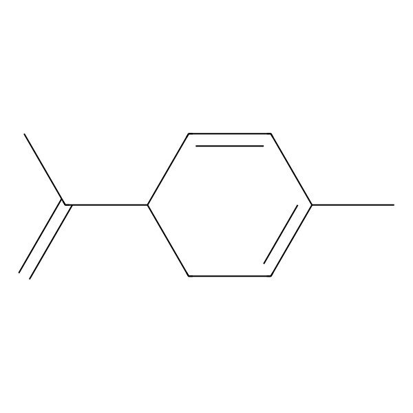 2D Structure of 1,3-Cyclohexadiene, 2-methyl-5-(1-methylethenyl)-