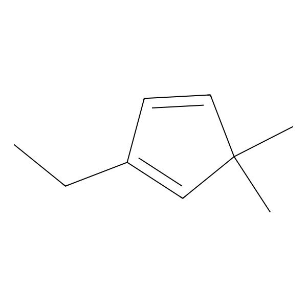 2D Structure of 1,3-Cyclopentadiene, 5,5-dimethyl-2-ethyl-
