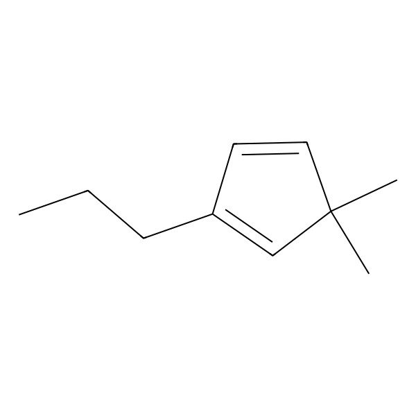 2D Structure of 1,3-Cyclopentadiene, 5,5-dimethyl-2-propyl-