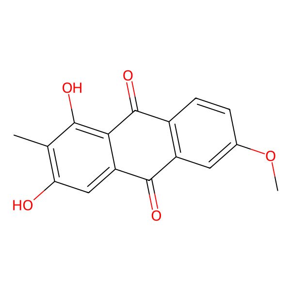 2D Structure of 1,3-Dihydroxy-6-methoxy-2-methyl-9,10-anthraquinone