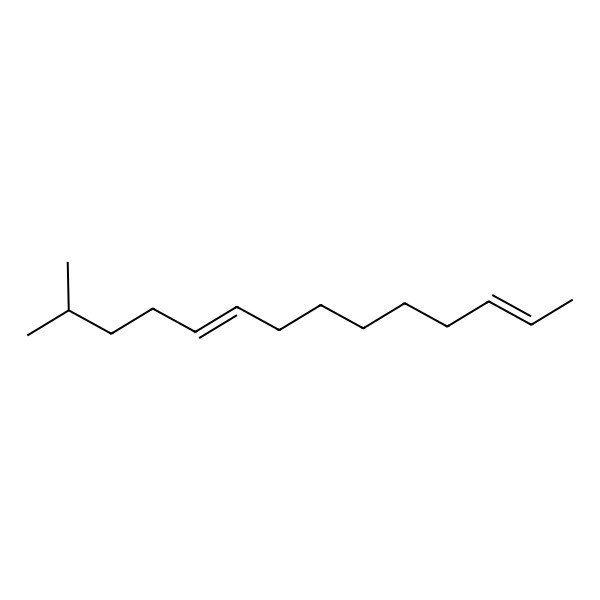 2D Structure of 13-Methyltetradeca-2,9-diene