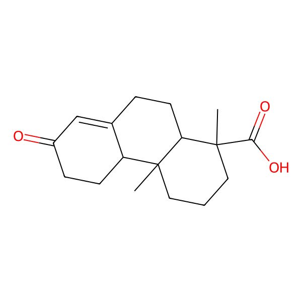 2D Structure of 13-Oxopodocarp-8(14)-en-18-oic acid