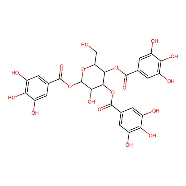 2D Structure of 1,3,4-tri-O-galloyl-beta-glucopyranose