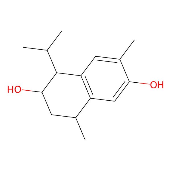 2D Structure of 1,3,5-Cadinatriene-3,8-diol