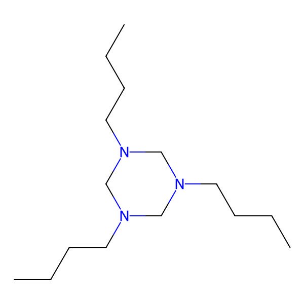 2D Structure of 1,3,5-Tributyl-1,3,5-triazinane