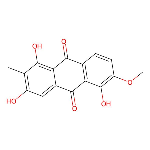 2D Structure of 1,3,5-Trihydroxy-2-methyl-6-methoxyanthraquinone