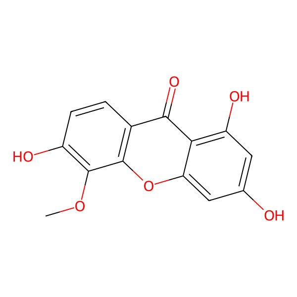 2D Structure of 1,3,6-Trihydroxy-5-methoxyxanthone