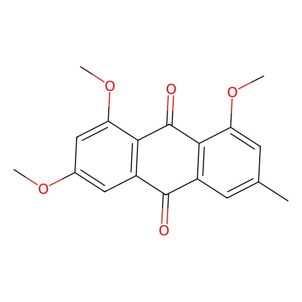 2D Structure of 1,3,8-Trimethoxy-6-methylanthracene-9,10-dione