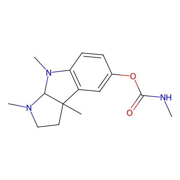 2D Structure of 1,3a,8-Trimethyl-1,2,3,3a,8,8a-hexahydropyrrolo[2,3-b]indol-5-yl methylcarbamate