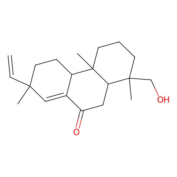 2D Structure of 13alpha-Ethenyl-13-methyl-19-hydroxy-podocarpa-8(14)-ene-7-one