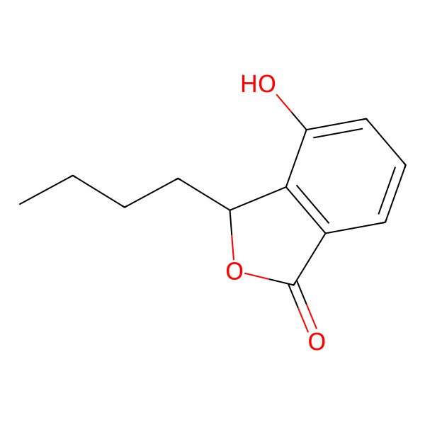 2D Structure of 1(3H)-Isobenzofuranone, 3-butyl-4-hydroxy-