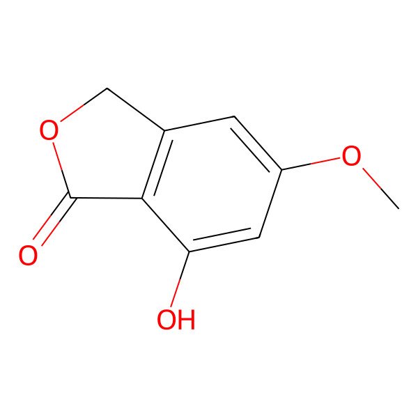 2D Structure of 1(3H)-Isobenzofuranone, 7-hydroxy-5-methoxy- 2D Structure of 1(3H)-Isobenzofuranone, 7-hydroxy-5-methoxy-