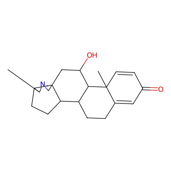 2D Structure of (13R)-11-hydroxy-6,13-dimethyl-7-azapentacyclo[10.8.0.02,9.05,9.013,18]icosa-7,14,17-trien-16-one