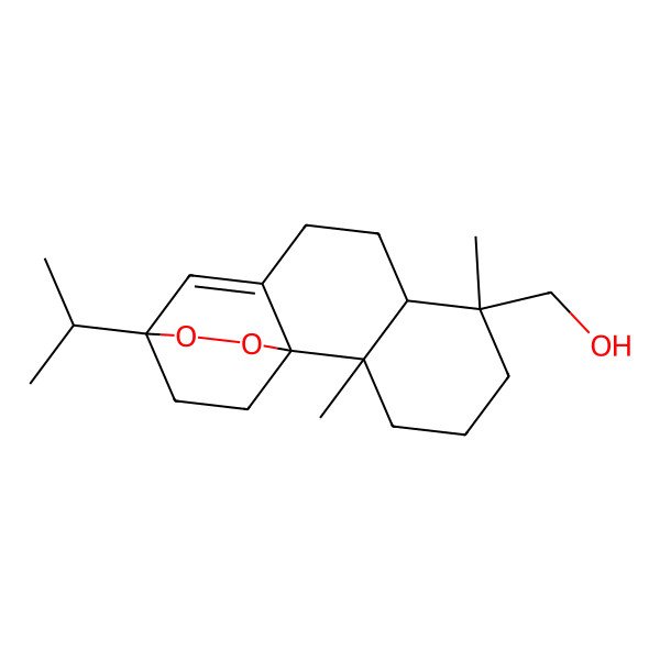 2D Structure of [(1R,2S,6R,7S,12R)-2,6-dimethyl-12-propan-2-yl-13,14-dioxatetracyclo[10.2.2.01,10.02,7]hexadec-10-en-6-yl]methanol