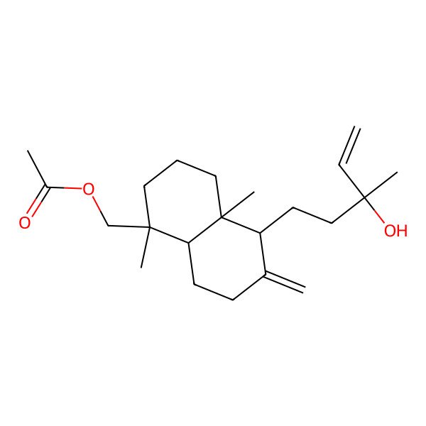 2D Structure of (13S)-13-Hydroxy-19-acetoxylabda-8(20),14-diene
