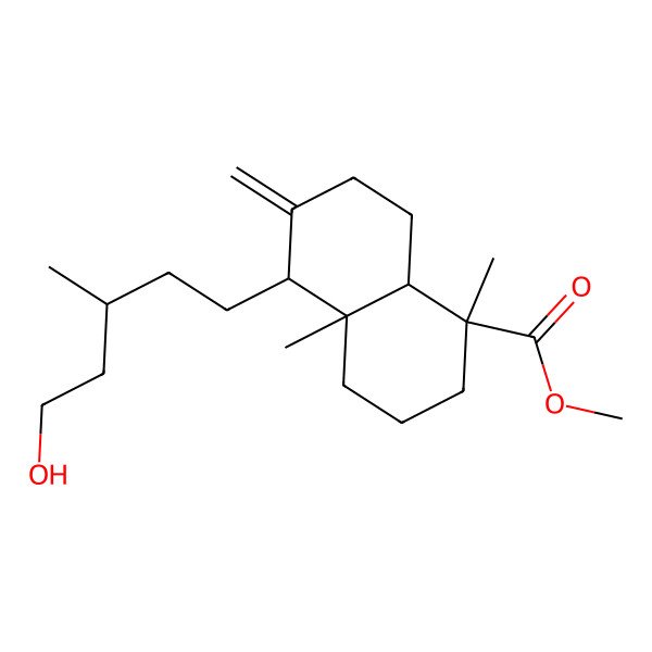 2D Structure of (13S)-15-Hydroxylabd-8(20)-en-19-oic acid methyl ester