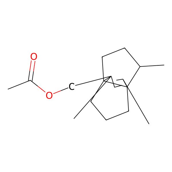 2D Structure of [(2S,5R,6R)-2,4,6-trimethyl-2-tricyclo[3.3.3.01,5]undec-3-enyl]methyl acetate
