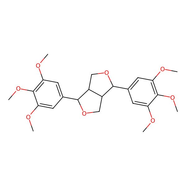 2D Structure of 1,4-Bis(3,4,5-trimethoxyphenyl)tetrahydro-1H,3H-furo[3,4-c]furan