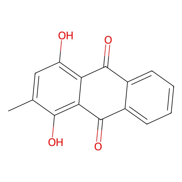 2D Structure of 1,4-Dihydroxy-2-methylanthraquinone