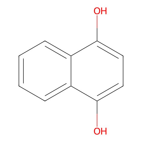 2D Structure of 1,4-Dihydroxynaphthalene