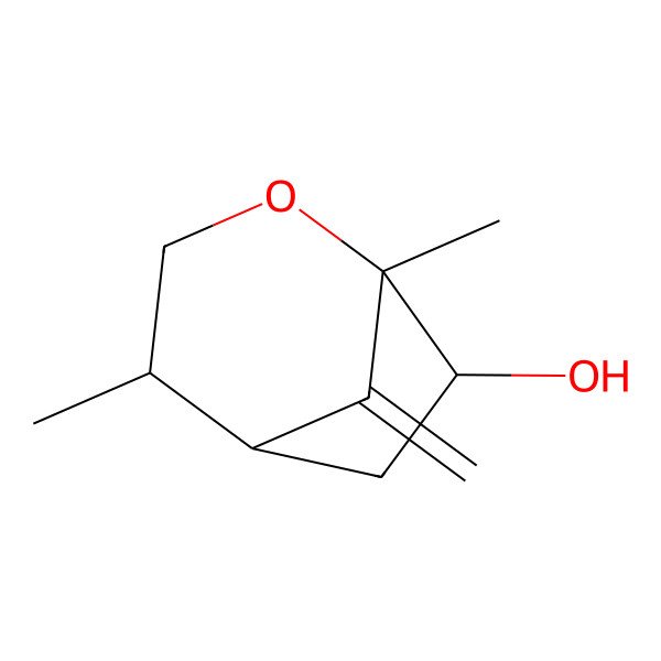 2D Structure of 1,4-Dimethyl-8-methylidene-2-oxabicyclo[3.2.1]octan-7-ol