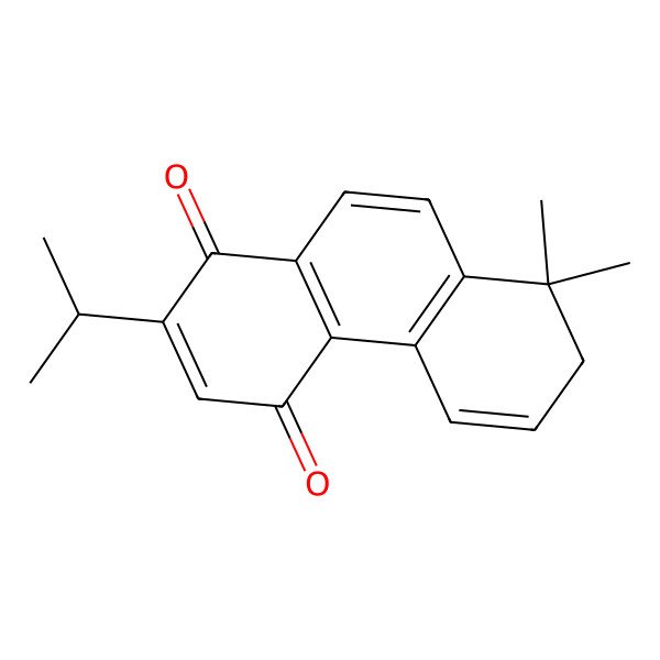 2D Structure of 1,4-Phenanthrenedione, 7,8-dihydro-8,8-dimethyl-2-(1-methylethyl)-