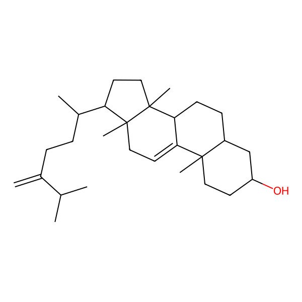 2D Structure of 14alpha-Methyl-5alpha-ergosta-9(11),24(28)-dien-3beta-ol 2D Structure of 14alpha-Methyl-5alpha-ergosta-9(11),24(28)-dien-3beta-ol