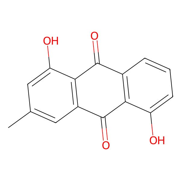 2D Structure of 1,5-Dihydroxy-3-methylanthraquinone