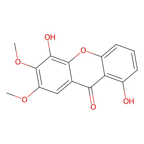 2D Structure of 1,5-Dihydroxy-6,7-dimethoxyxanthone
