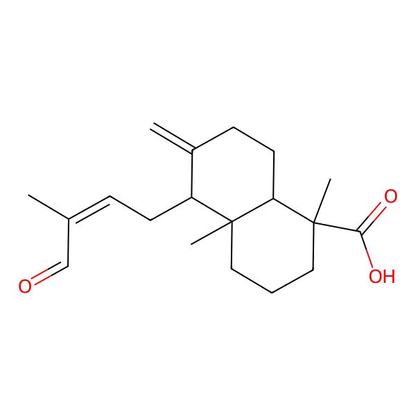 2D Structure of 15-Nor-14-oxolabda-8(17),12E-Diene-18-oic acid