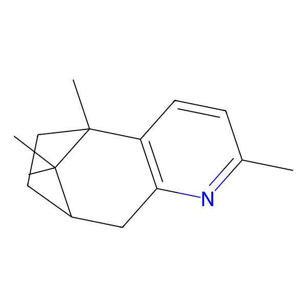 2D Structure of 1,5,12,12-Tetramethyl-6-azatricyclo[7.2.1.02,7]dodeca-2(7),3,5-triene